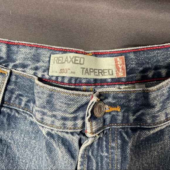 Levi’s 550 Relaxed Tapered Jeans Size 16 L Zip Fly - Picture 5 of 6